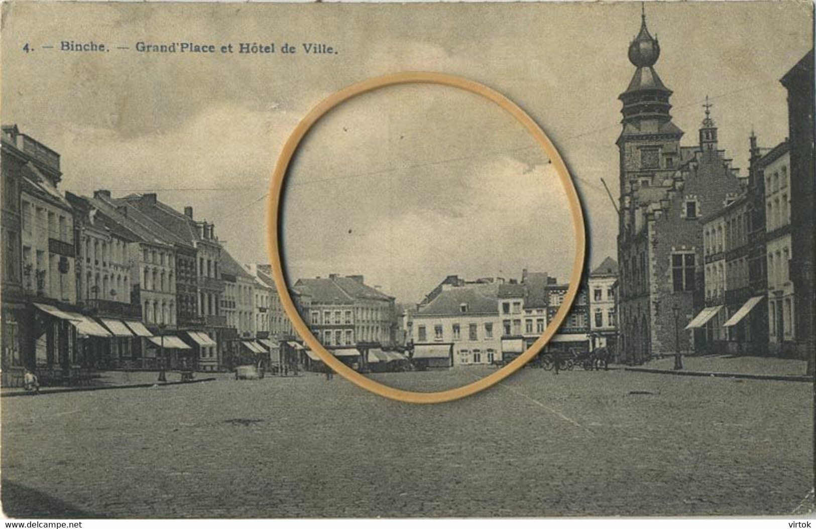 BINCHE :    1908 Avec Timbre - Binche