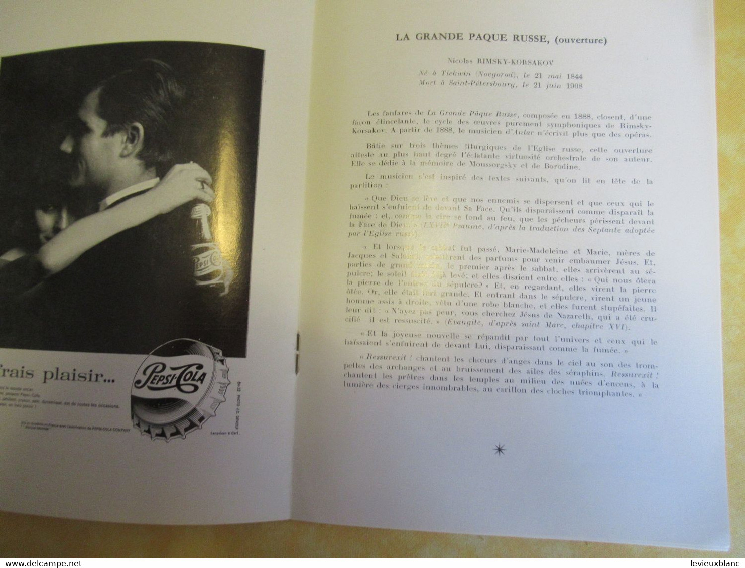 Programme Ancien/Musique/Théâtre Nat.Palais De Chaillot/Ass..des Concerts PASDELOUP/A.d'Arco- M Benedetto/1966   PROG327 - Programmi