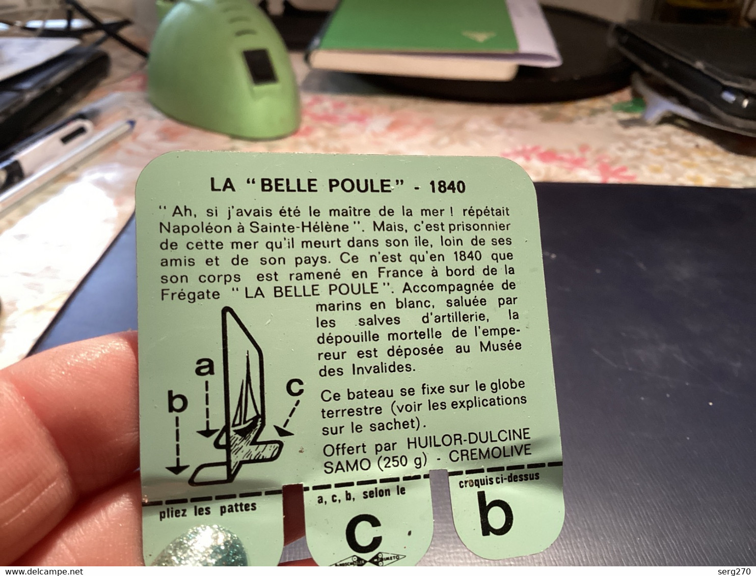 Publicité Plaque En Tôle HUILOR-DULCINE SAMO CREMOLIVE  Bateau La Belle Poule - Marítimos