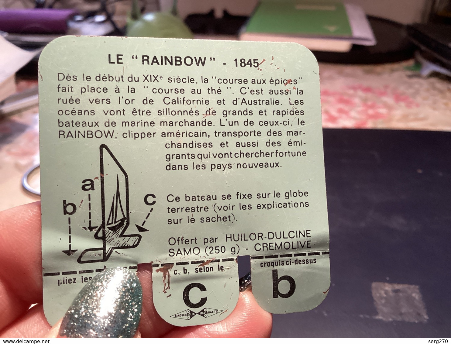 Publicité Plaque En Tôle HUILOR-DULCINE SAMO CREMOLIVE  Le Rainbow 1845 - Schiffahrt