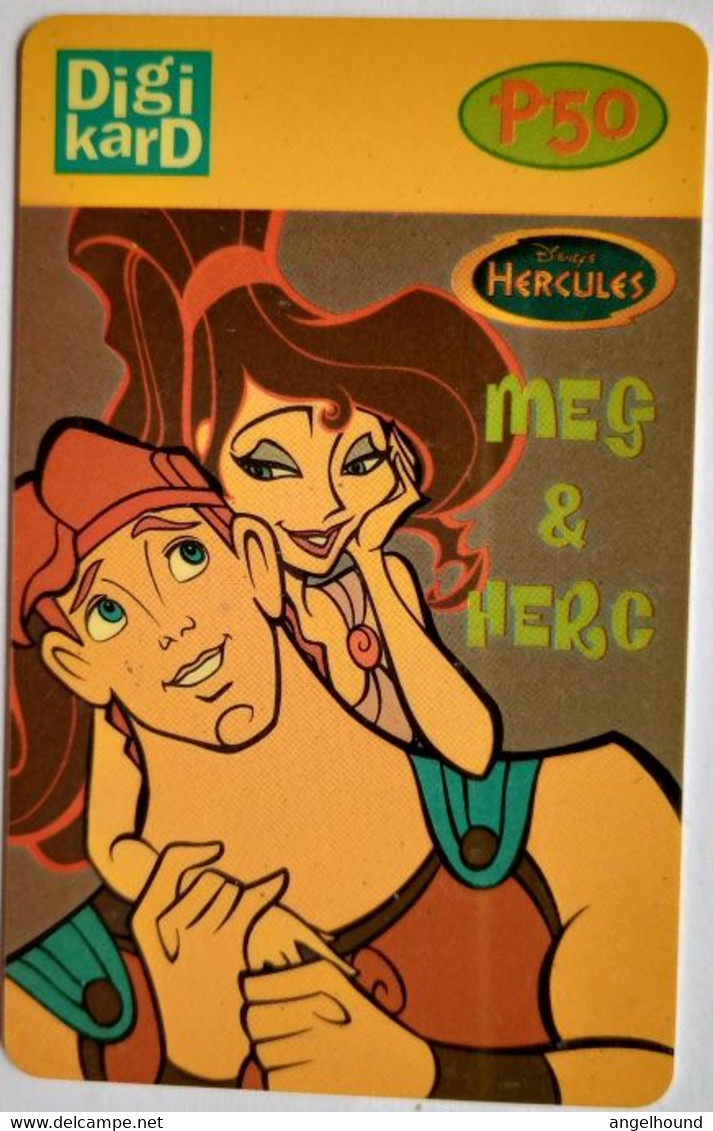 Philippines Digikard P50 " Meg And Herc - Disney's Hercules " - Philippines
