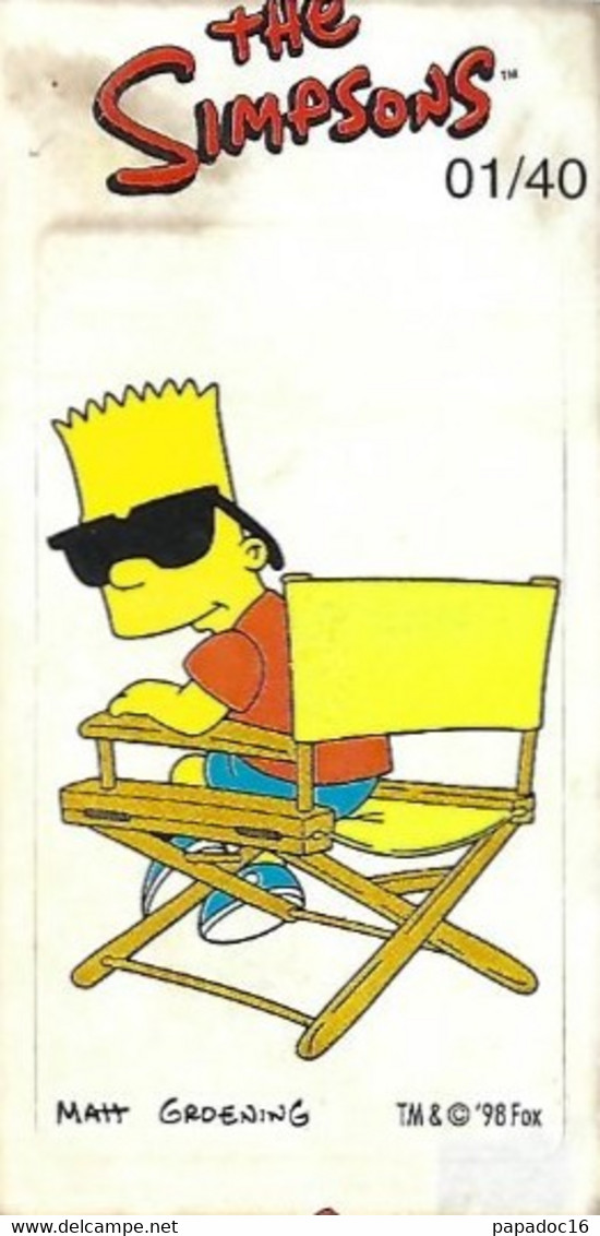 Autocollant / Sticker / Aifkleber - The Simpsons N° 01/40 - Stickers