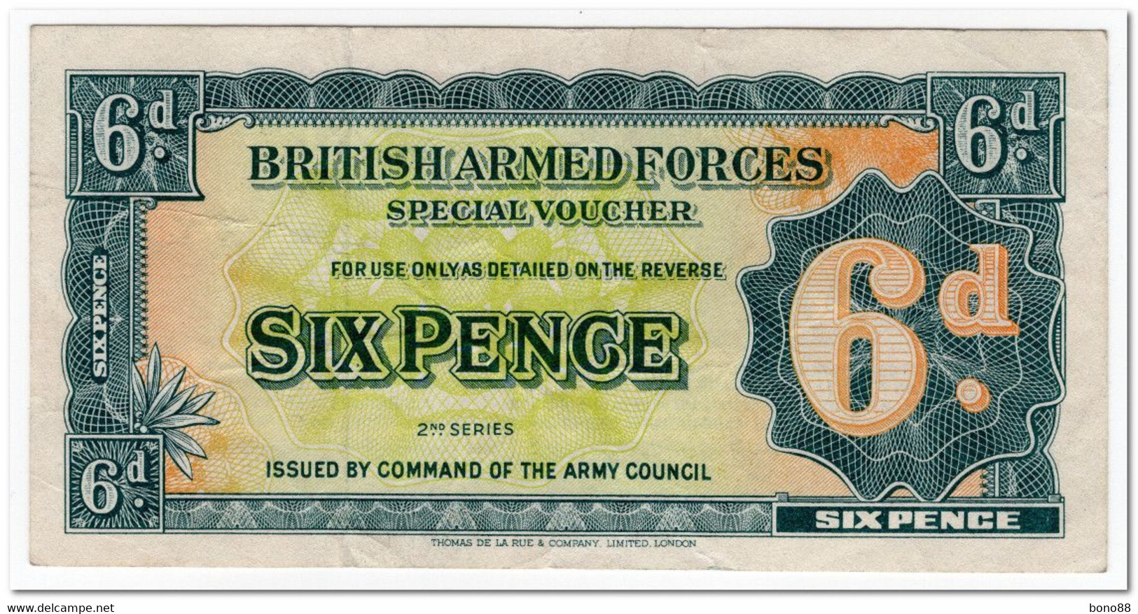 BRITISH ARMED FORCES,6 PENCE,1948,P.M17a,VF-XF - Forze Armate Britanniche & Docuementi Speciali