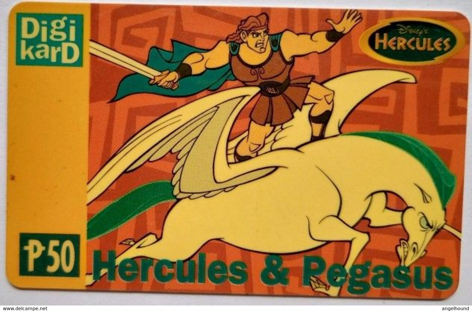 Philippines Digikard P50 "  Hercules And Pegasus - Disney's Hercules " - Filippine