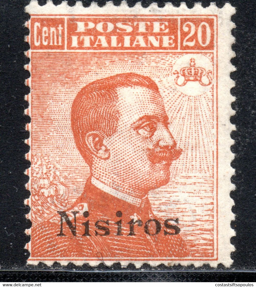 1437..GREECE,ITALY,DODECANESE.NISIROS1917 20 C, HELLAS 14,SC. 5 MH,FREE SHIPPING BY REGISTERED MAIL. - Dodecanese