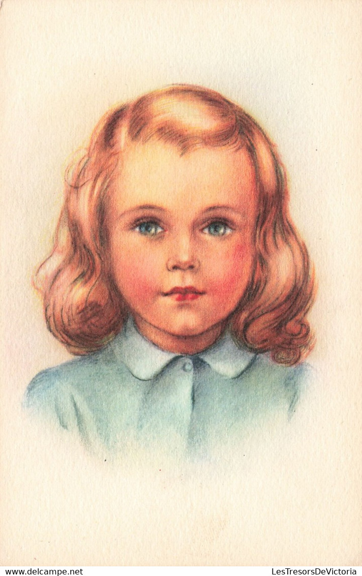 Enfant - Dessin - Portrait D'enfant - Colorisé - Edit. Stampata - Carte Postale Ancienne - Ritratti