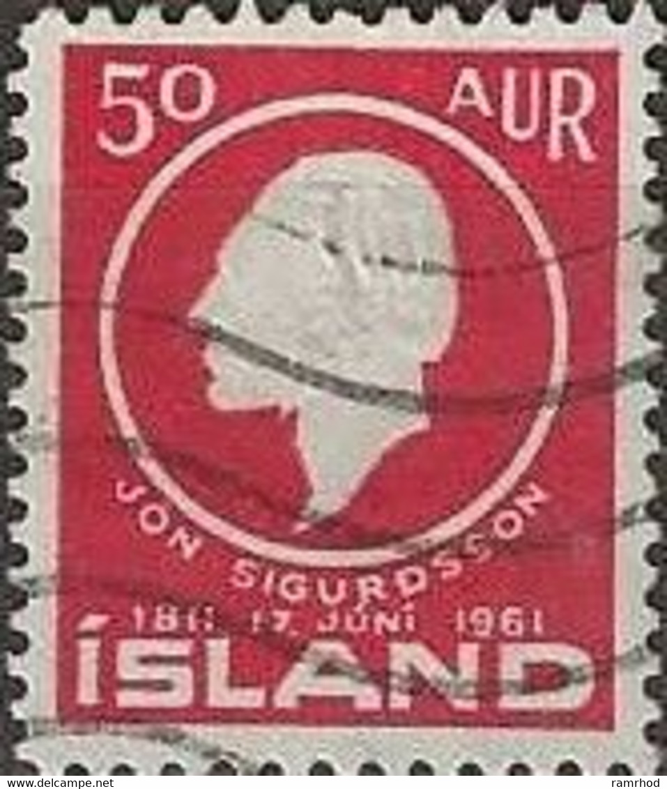 ICELAND 1961 150th Birth Anniversary Of Jon Sigurdsson (historian And Althing Member) - 50a - Sigurdsson FU - Oblitérés