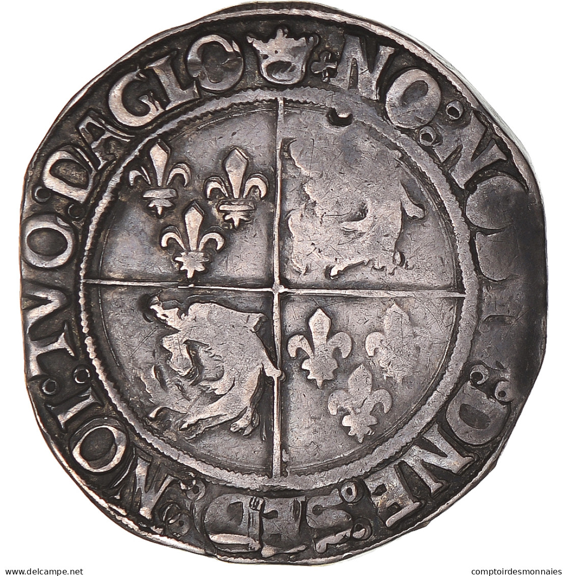Monnaie, France, François Ier, Teston Du Dauphiné, 1515-1547, Cremieu, TB+ - 1515-1547 Francis I