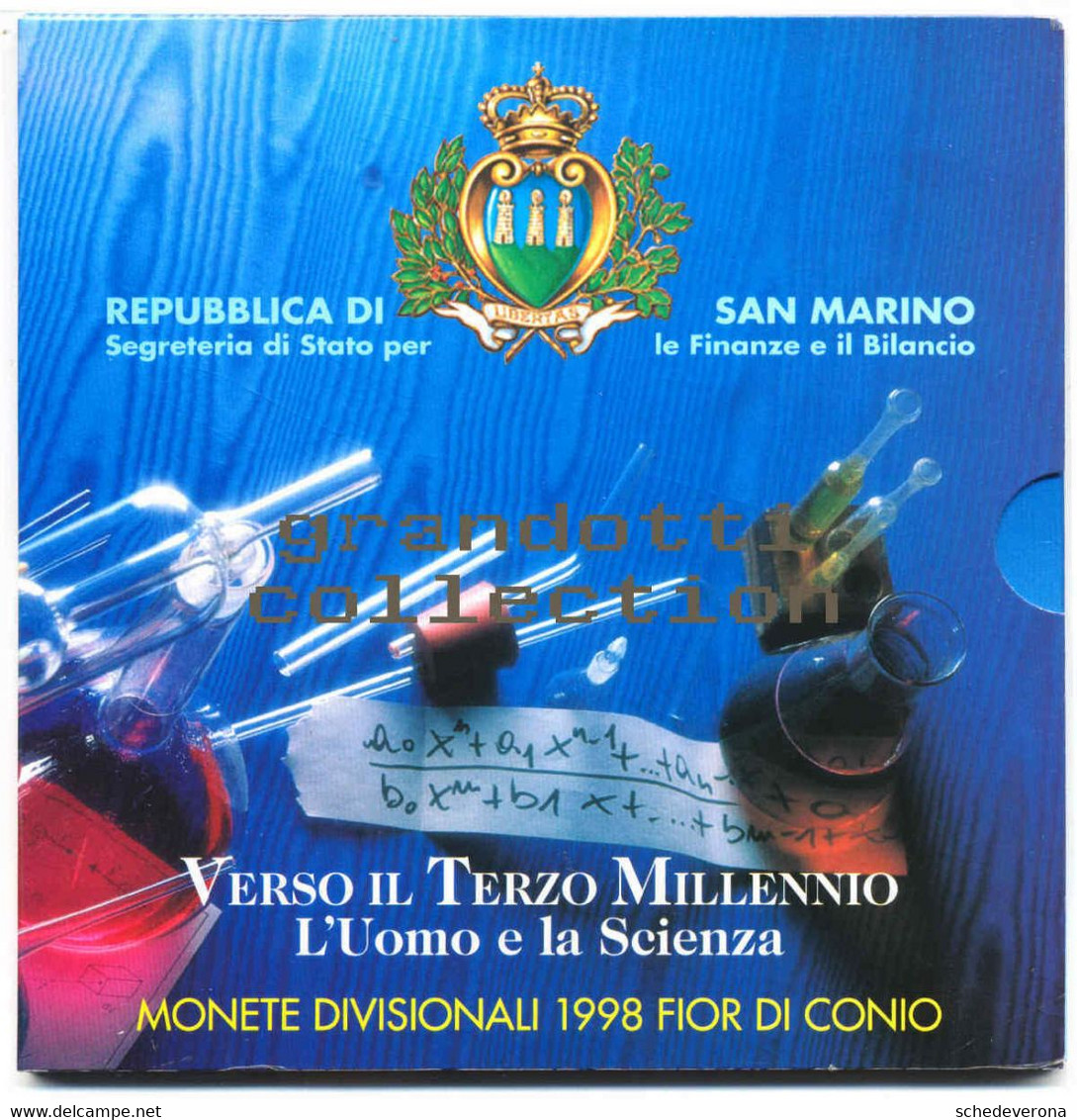 DIVISIONALE ZECCA 1998 FDC REPUBBLICA SAN MARINO RARA SERIE - Jahressets & Polierte Platten