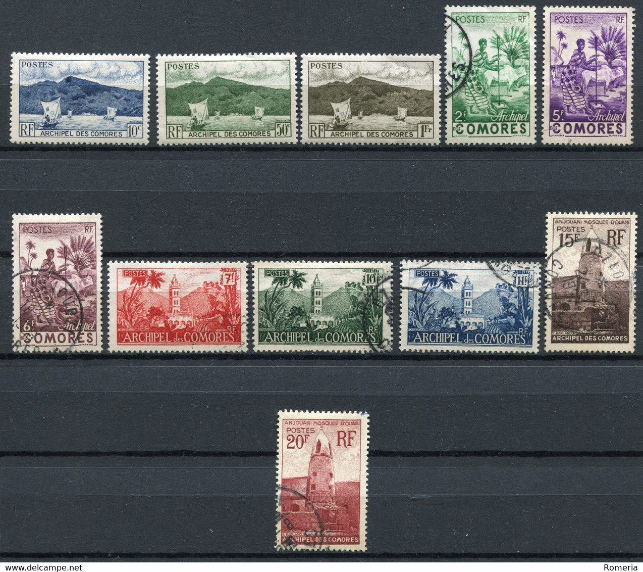 Comores - 1950 -> 1952 - Série Complète Yt 1 á 11 - Oblitérés Et * TC - Airmail