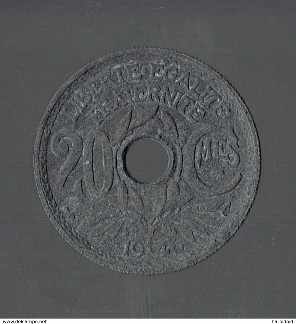 ETAT FRANCAIS GOUVERNEMENT PROVISOIRE - 20 CTS 1946 TB - 20 Centimes