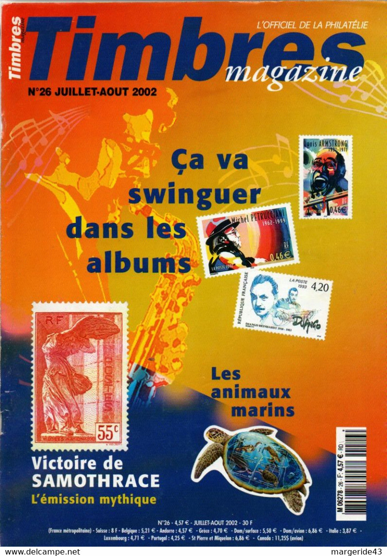 TIMBROSCOPIE N°26 JUILLET-AOUT 2002 - Français (àpd. 1941)