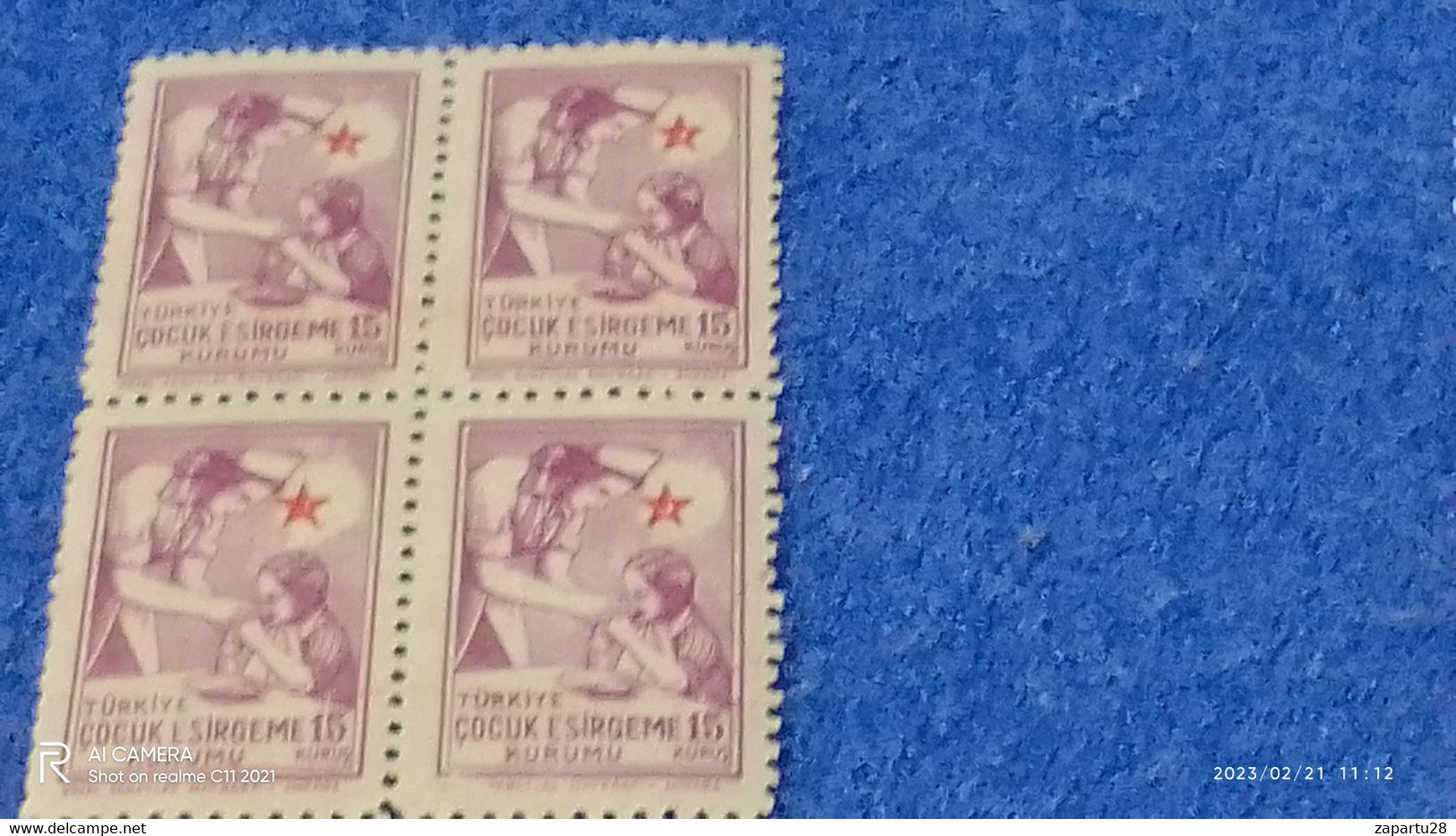 TÜRKEY--YARDIM PULLARI-1950-60-ÇOCUK ESİRGEME KURUMU  BLOCK   (*) - Timbres De Bienfaisance