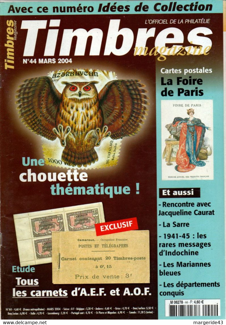 TIMBROSCOPIE N°44 MARS 2004 - Français (àpd. 1941)