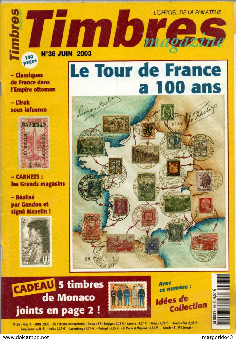 TIMBROSCOPIE N°36 JUIN 2003 - Français (àpd. 1941)