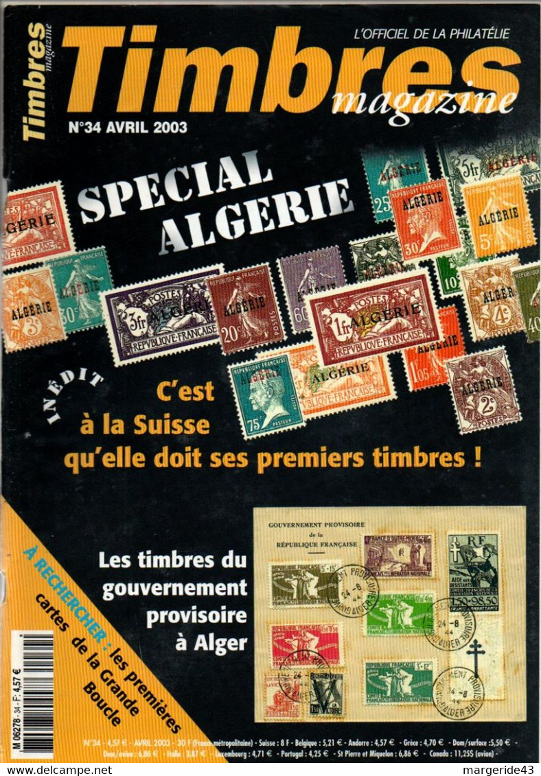 TIMBROSCOPIE N°34 AVRIL 2003 - Francesi (dal 1941))