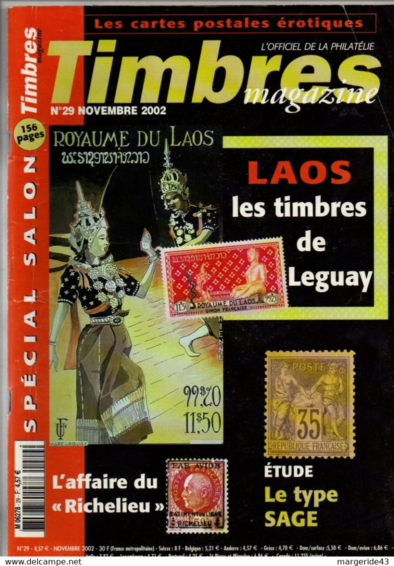 TIMBROSCOPIE N°29 NOVEMBRE 2002 - Français (àpd. 1941)