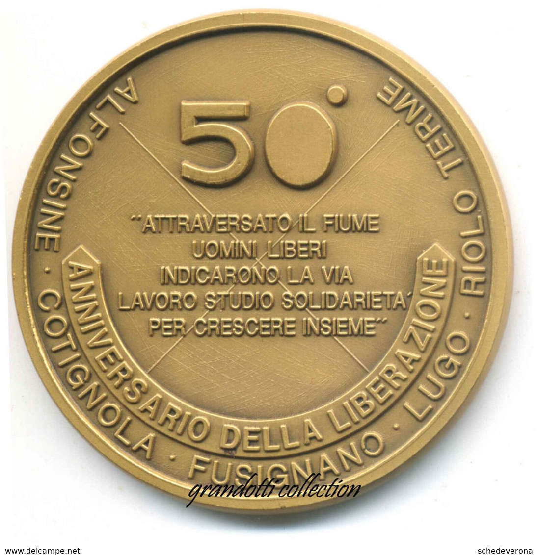 COMUNI DEL SENIO UOMINI LIBERI 1995 ANNIVERSARIO 50 LIBERAZIONE MEDAGLIA LISSONI - Professionnels/De Société