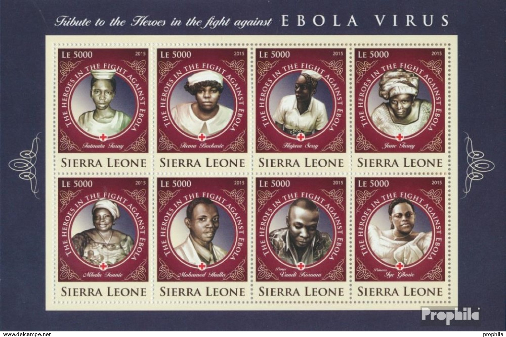 Sierra Leone Y6812-AF6812 Kleinbogen (kompl.Ausg.) Postfrisch 2016 Ebola-Bekämpfung - Sierra Leone (1961-...)