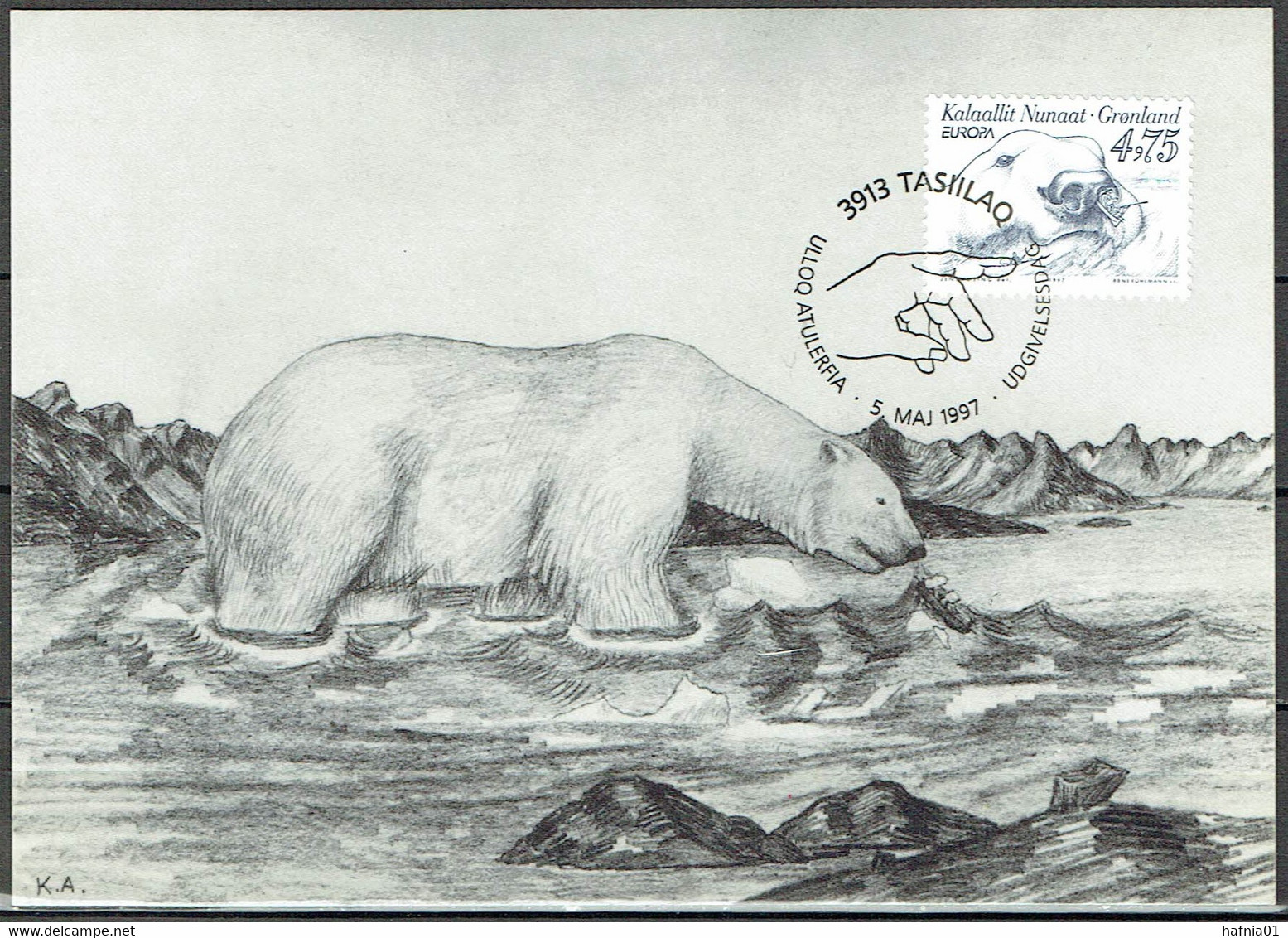 Greenland 1997.  CEPT. Michel 309 Maxi Card. - Cartes-Maximum (CM)