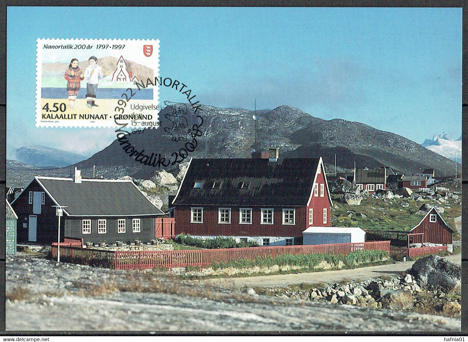 Greenland 1997.  200 Anniv  Nanortalik. Michel 312  Maxi Card. - Maximumkarten (MC)