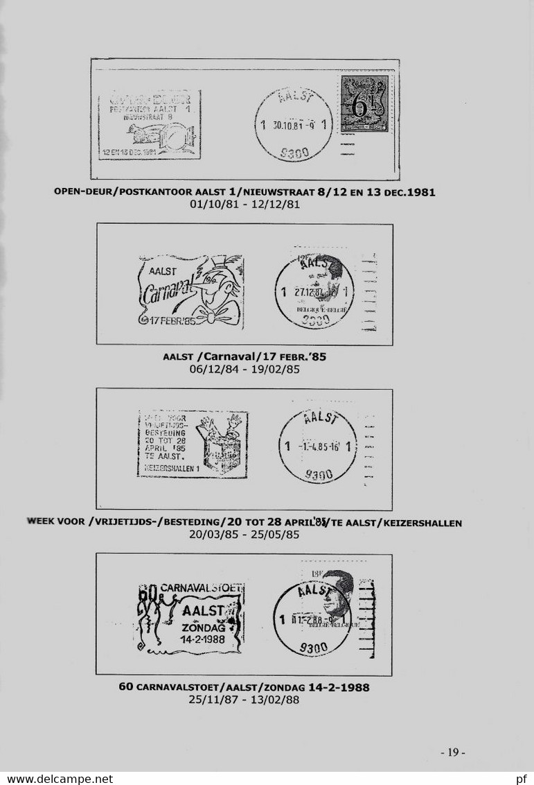 Fisto Studie 89 En 90  PITNEY BOWES Stempelmachines In De Belgisch Postkantoren - Philately And Postal History