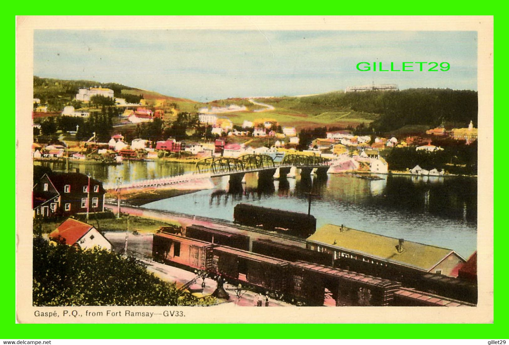 GASPÉ, QUÉBEC - VUE DE LA VILLE DU FORT RAMSEY - GV -  PECO - - Gaspé