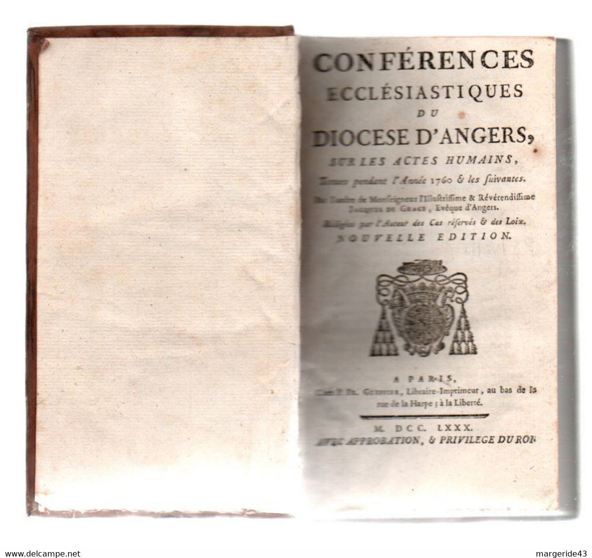 15 VOLUMES CONFERENCES ECCLESIASTIQUES DU DIOCESE D'ANGERS 1778 SUR LE SACREMENT DE L'ORDRE - Lots De Plusieurs Livres