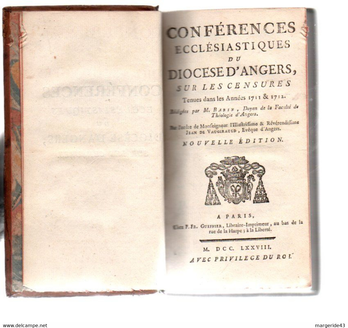 15 VOLUMES CONFERENCES ECCLESIASTIQUES DU DIOCESE D'ANGERS 1778 SUR LE SACREMENT DE L'ORDRE - Wholesale, Bulk Lots