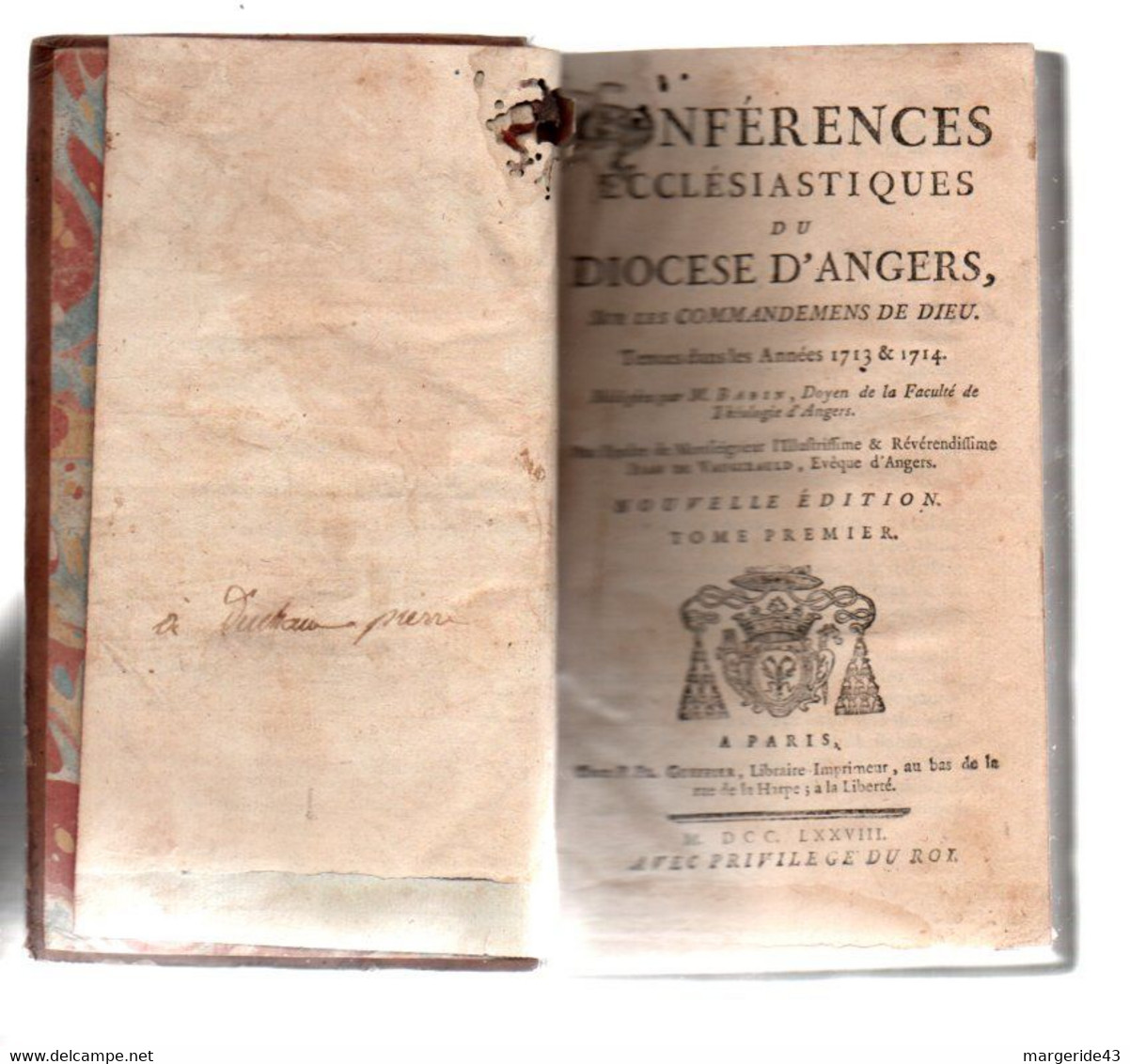 15 VOLUMES CONFERENCES ECCLESIASTIQUES DU DIOCESE D'ANGERS 1778 SUR LE SACREMENT DE L'ORDRE