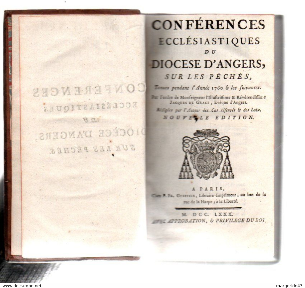 15 VOLUMES CONFERENCES ECCLESIASTIQUES DU DIOCESE D'ANGERS 1778 SUR LE SACREMENT DE L'ORDRE