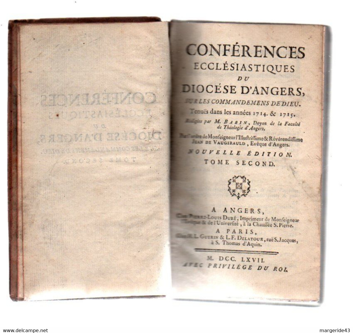 15 VOLUMES CONFERENCES ECCLESIASTIQUES DU DIOCESE D'ANGERS 1778 SUR LE SACREMENT DE L'ORDRE