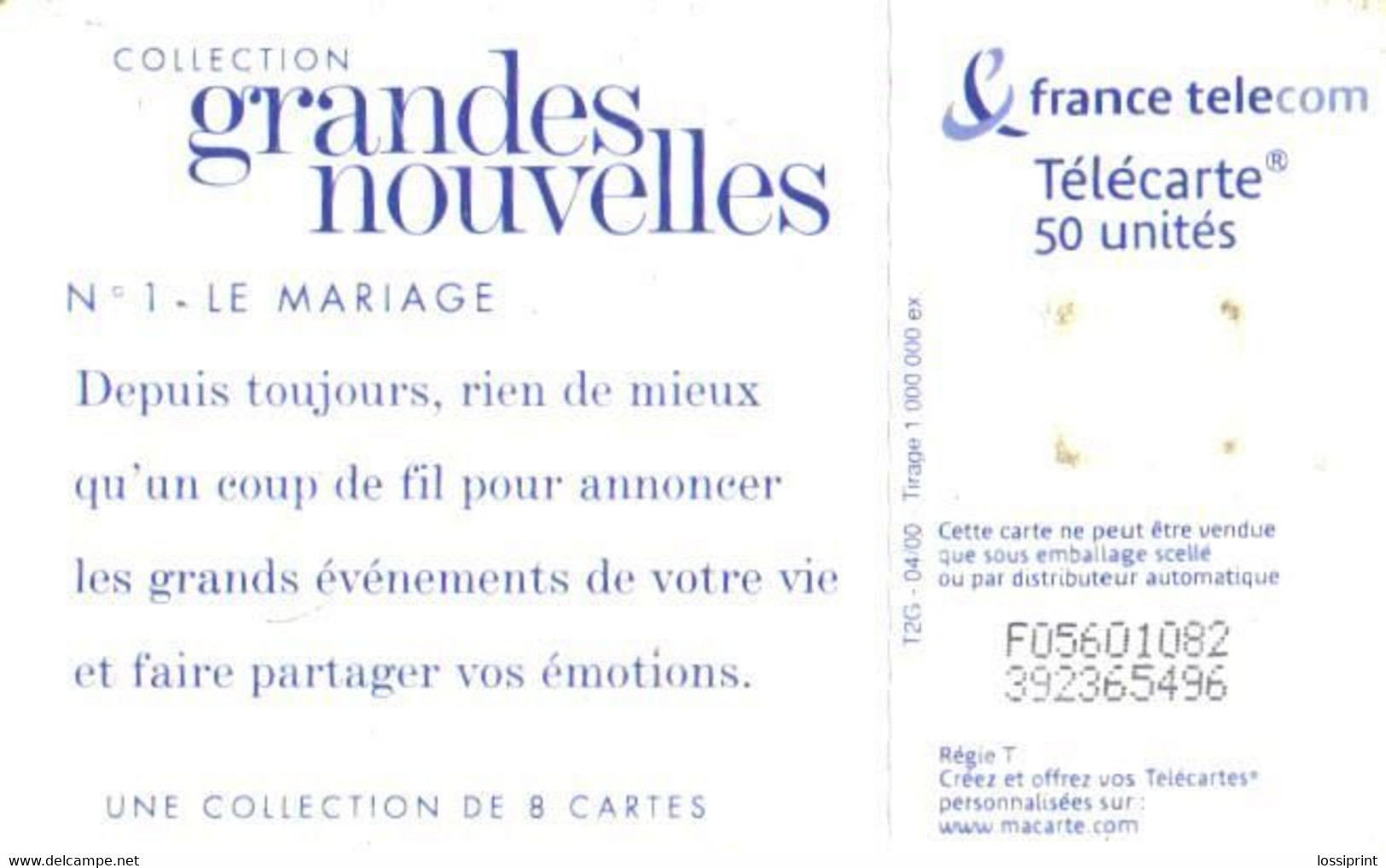 France:Used Phonecard, France Telecom, 50 Units, Call-box - 2004