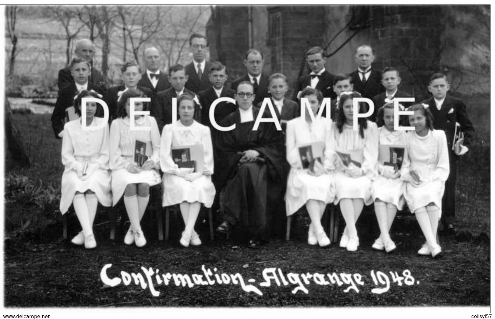 ALGRANGE - Confirmation Au Temple Protestant En 1948 (068) - Communion