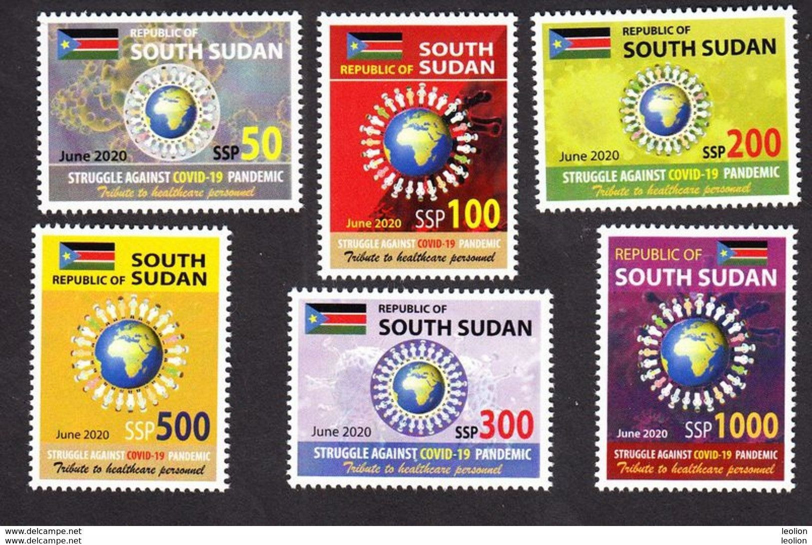SOUTH SUDAN New 2020 Stamps Issue Health Workers Fighting Covid-19 Pandemic SOUDAN Du Sud Südsudan - South Sudan