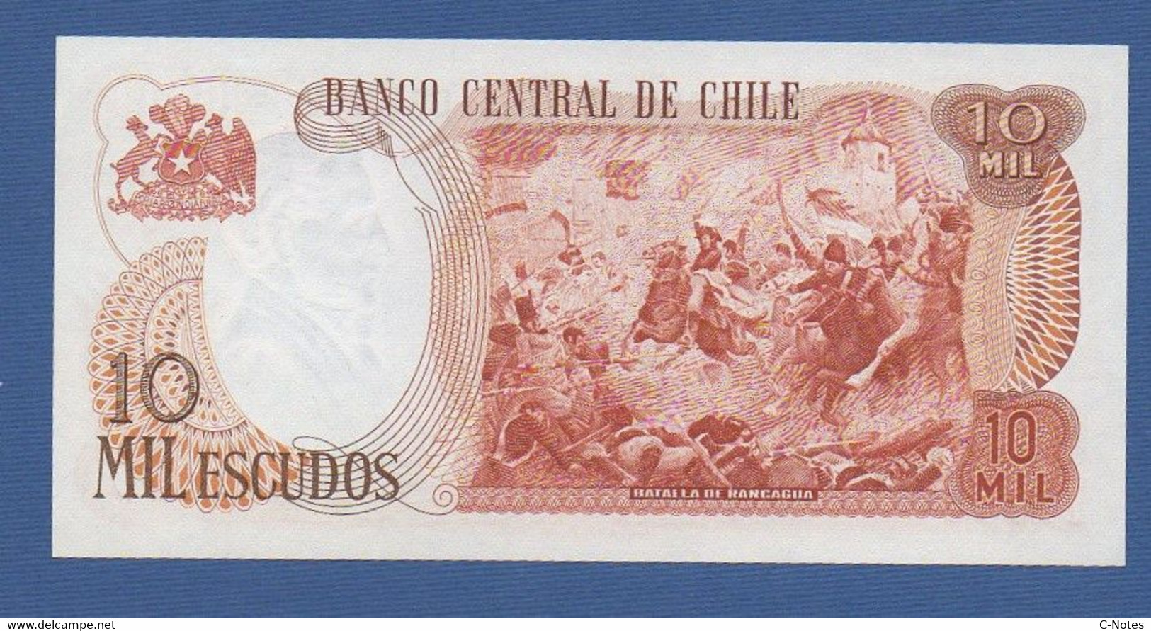 CHILE - P.148a1 – 10000 Escudos ND 1967-1975 UNC, Serie A6 1419318 - Cile