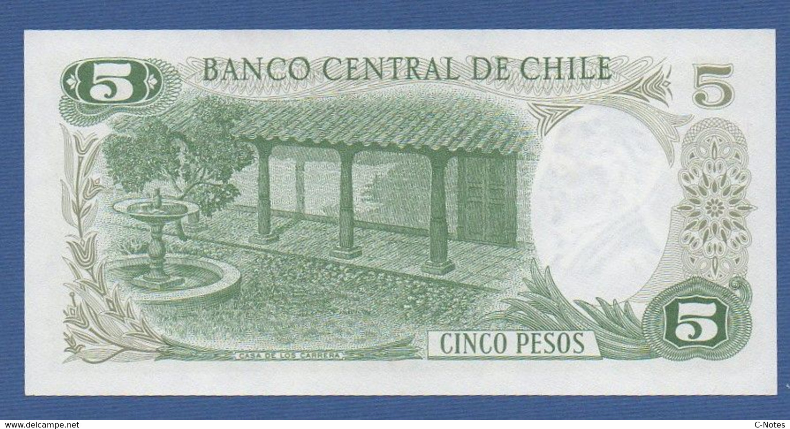 CHILE - P.149a – 5 Pesos 1975 UNC, Serie A20 1158812 - Chili