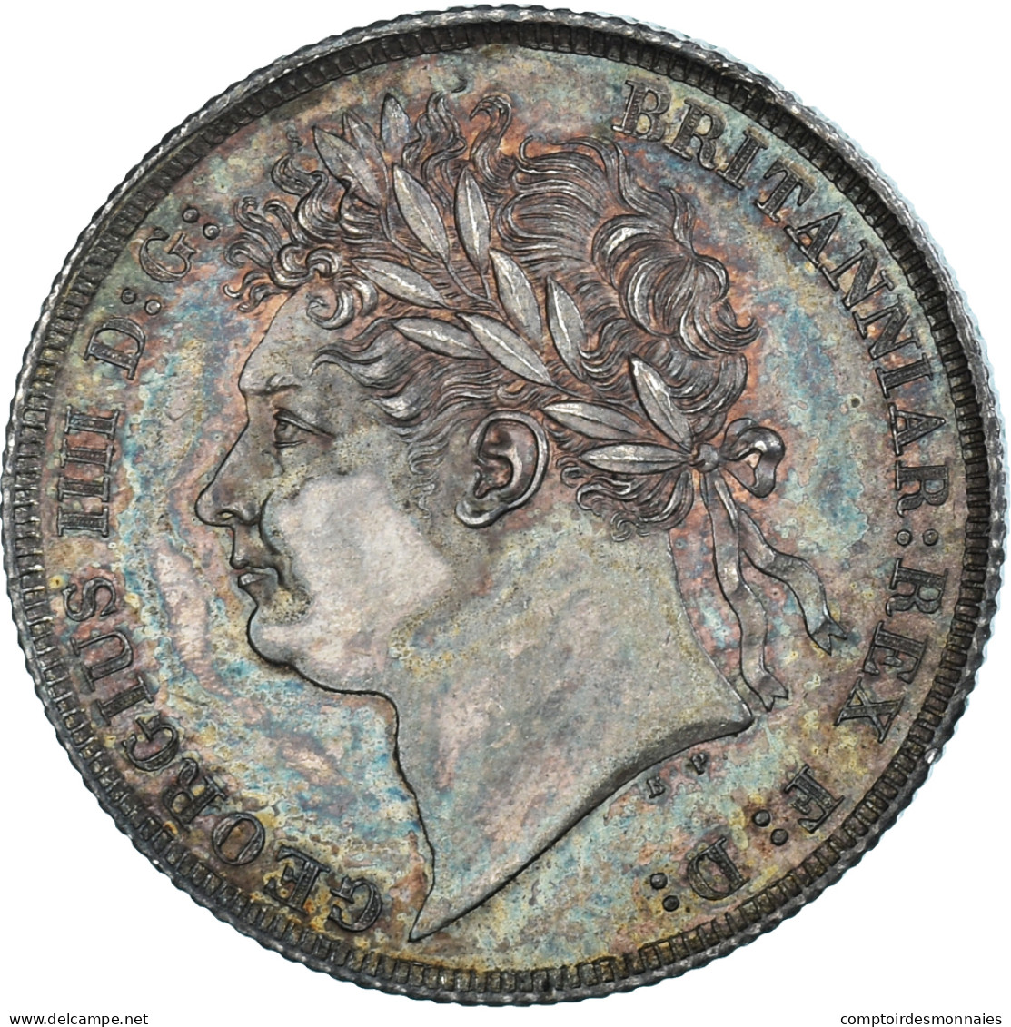 Monnaie, Grande-Bretagne, George IV, Shilling, 1825, SUP+, Argent, Spink:3811 - H. 1 Shilling