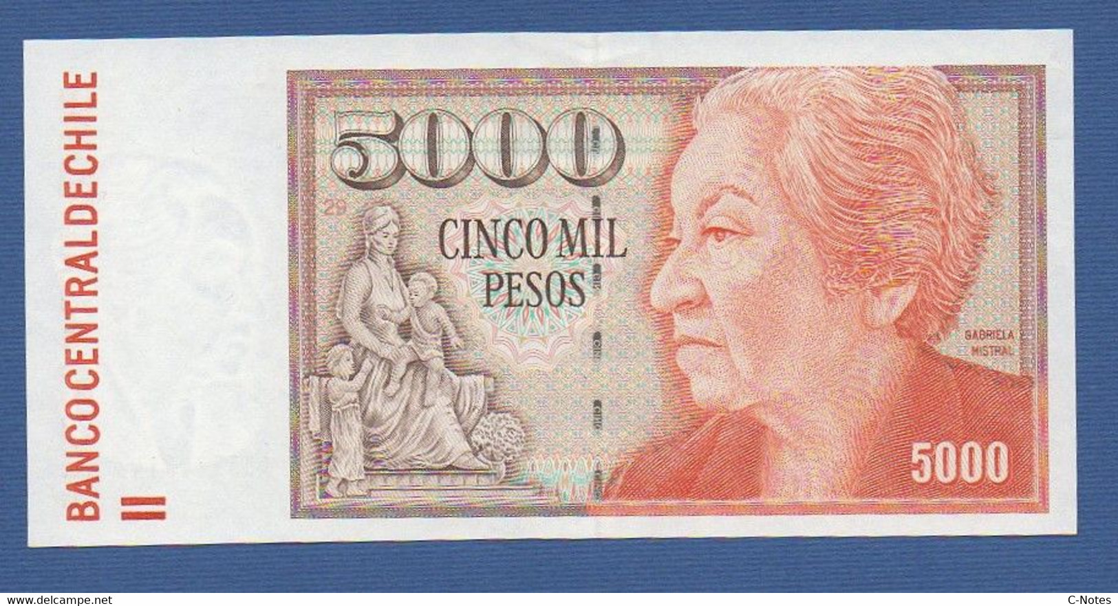 CHILE - P.155g – 5000 Pesos 2008 UNC, Serie AD5374014 - Chile