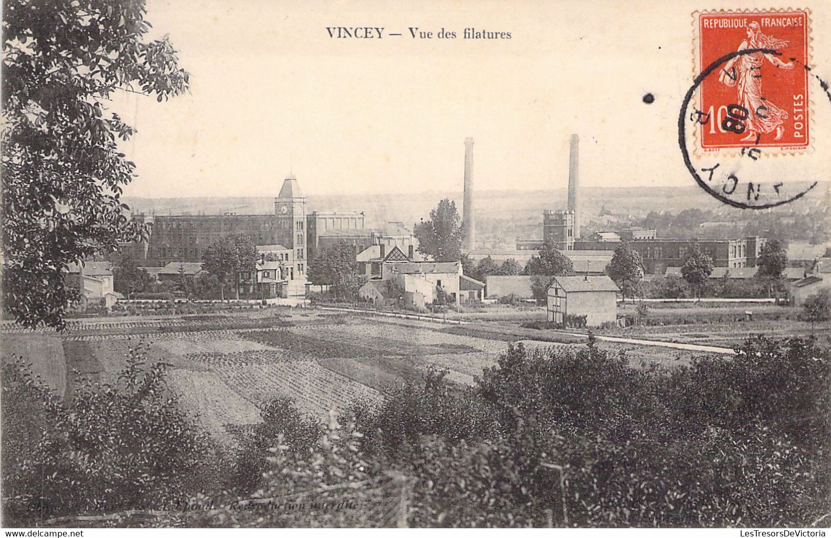 FRANCE - 88 - VINCEY - Vue Des Filatures - Industrie Cotonnière - Carte Postale Ancienne - Vincey