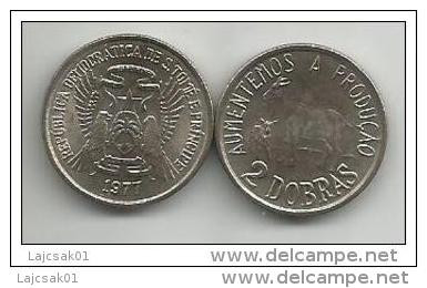 Sao Tome E Principe 2 Dobras  1977. High Grade - Sao Tomé E Principe