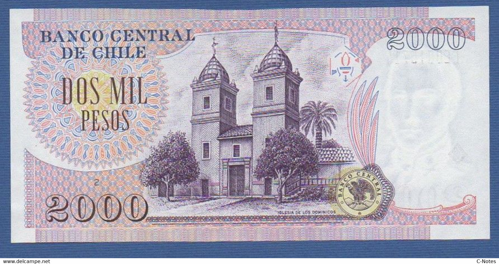 CHILE - P.158a – 2000 Pesos 1997 UNC, Serie EE0016714 - Chili