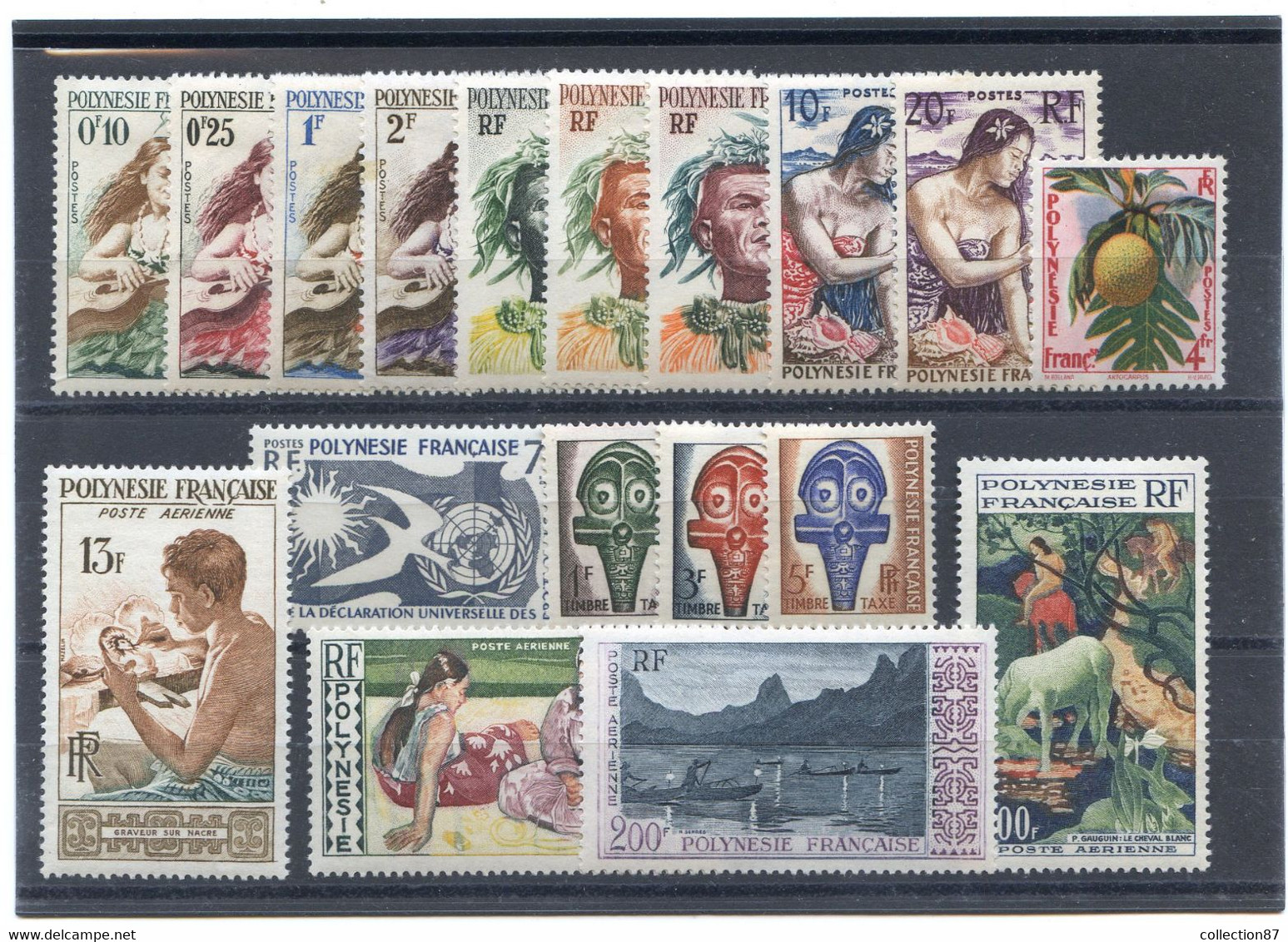 POLYNESIE -- ENSEMBLE De 18 Valeurs < Cote 135.00 € - N° 1/5*-7/9*-11*-12**-13* PA 1/4* Taxe 1/3* - Collections, Lots & Séries