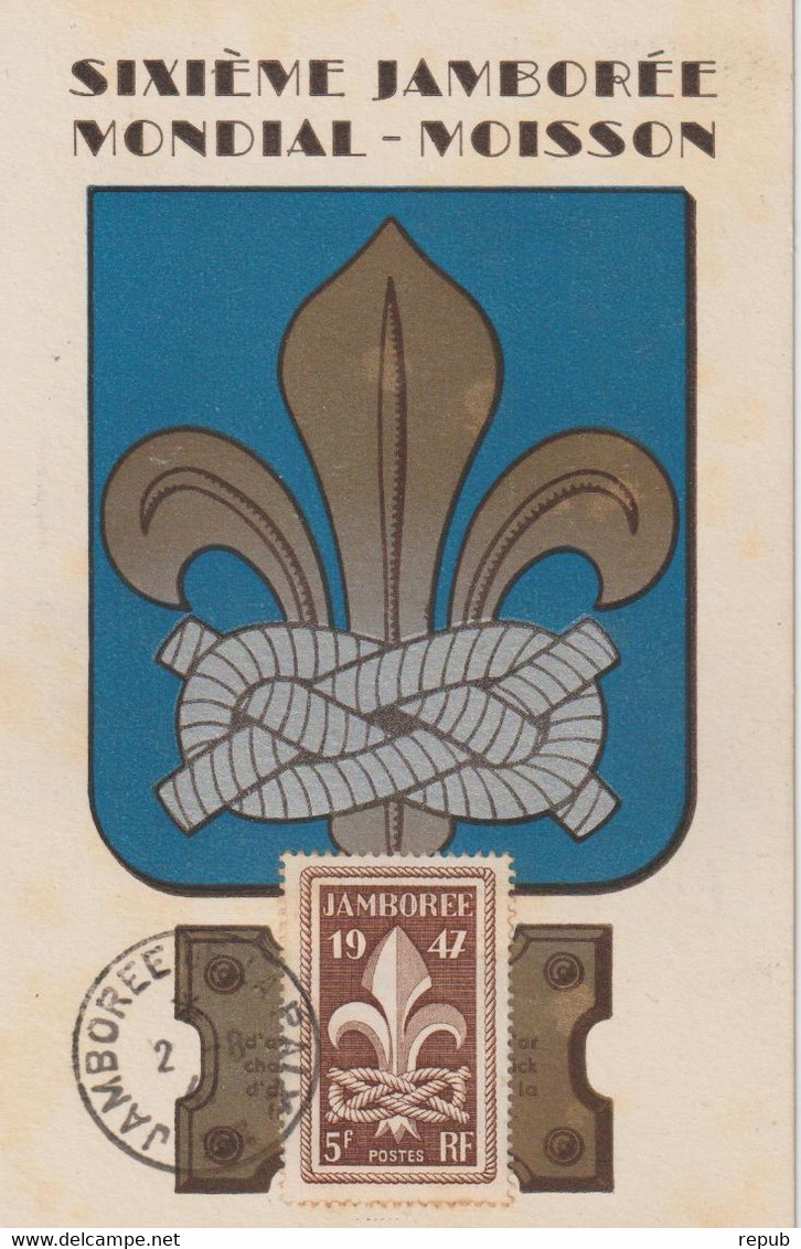 France Carte Maximum Jamborée De La Paix 787 Oblit 1947 - 1940-1949