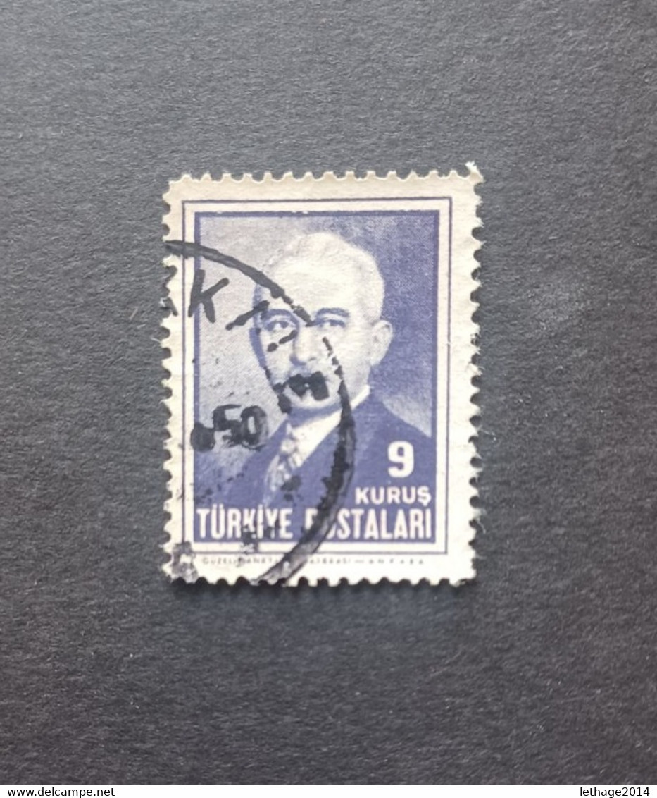 Türkiye 1946 EFFIGY OF  ISMET PRESIDENT COLOR ERROR VIOLET INSTEAD OF GRAY BLACK  7 SCANNER - Gebruikt