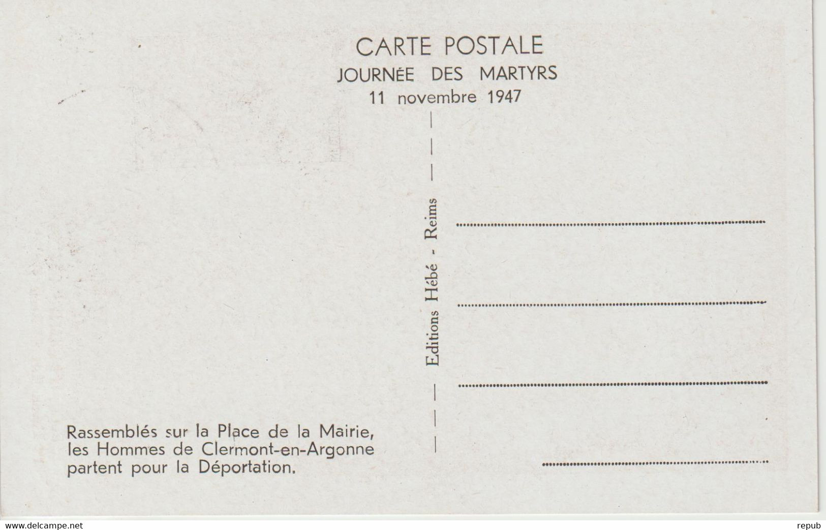 France Carte Maximum Résistance 790 Oblit Clermont En Argonne 1947 - 1940-1949