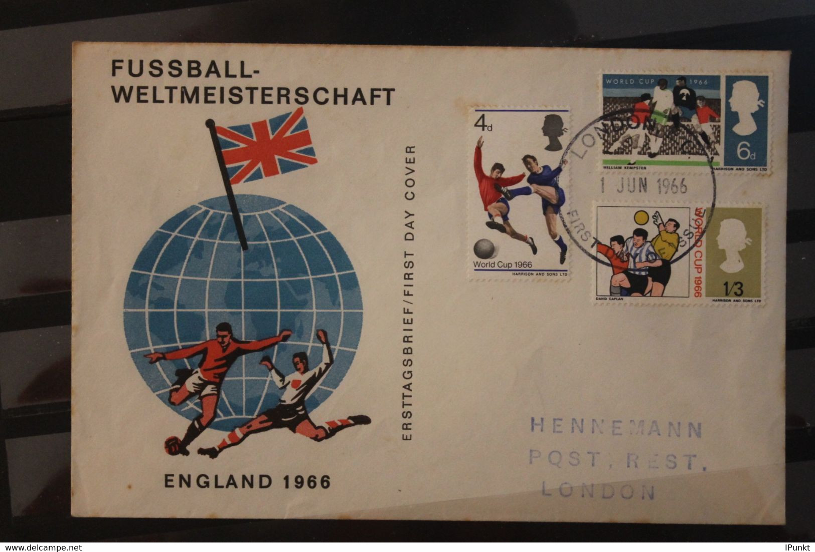 Großbritannien 1966; Fußball-WM England; FDC, Mängel; Siehe Scan - 1966 – Engeland