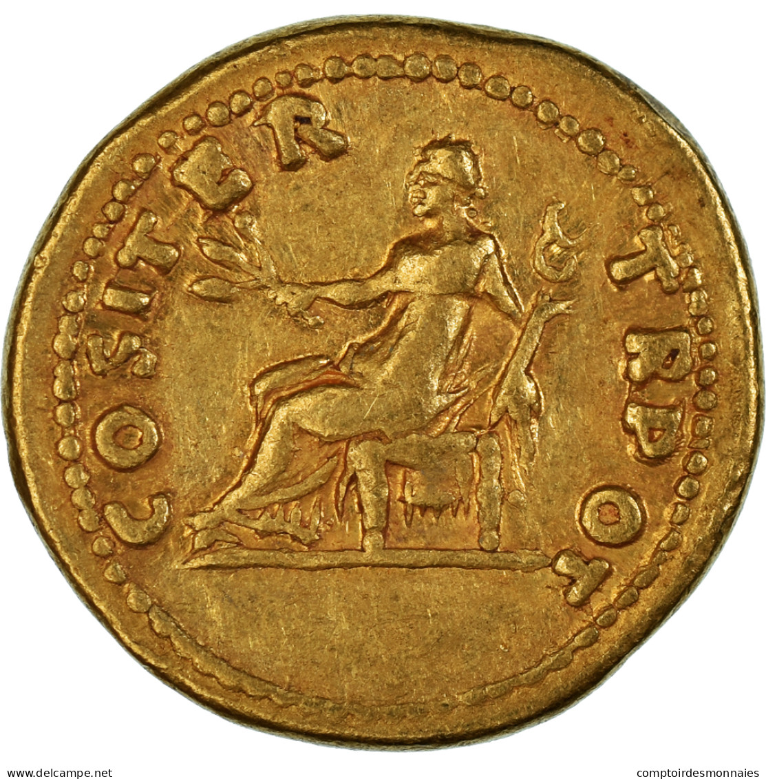 Monnaie, Vespasien, Aureus, 70, Tarraco(?), TTB, Or, RIC:II.1-1311 - La Dinastia Flavia (69 / 96)