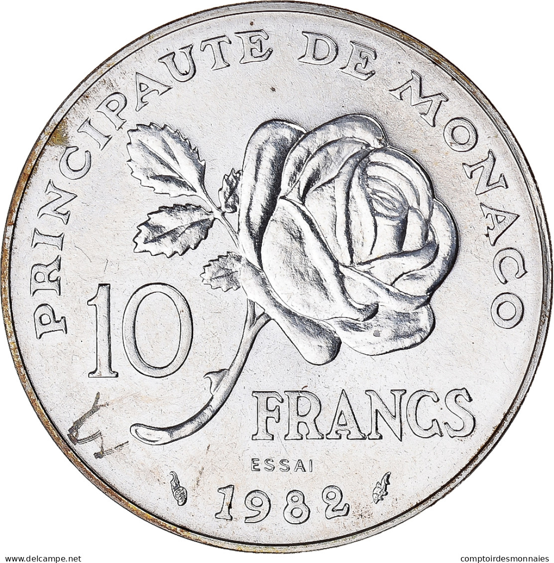 Monnaie, Monaco, 10 Francs, 1982, ESSAI, SUP, Argent, Gadoury:MC158, KM:E73 - 1960-2001 Nouveaux Francs