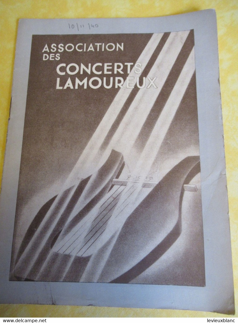 Programme Ancien/Musique/ Salle PLAYEL/Ass..des Concerts LAMOUREUX/ BIGOT Pdt / Cesar FRANCK /1940      PROG335 - Programma's